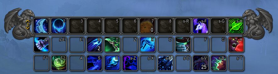 Devourer Demon Hunter action bar and spells.